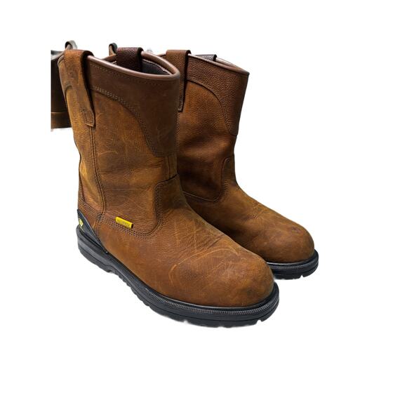Men’s steel toe leather work boots size 9.5 - Picture 1 of 6